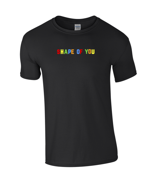 Childs Black Shape of You Short Sleeved T-Shirt